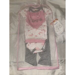 Swiggles 7-pc Set Princess Has Arrived Bib Short Sleeve Bodysuit Hat & More NEW